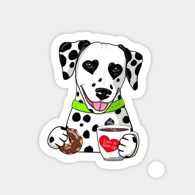 Dalmatian Coffee Sticker by FLCupcake